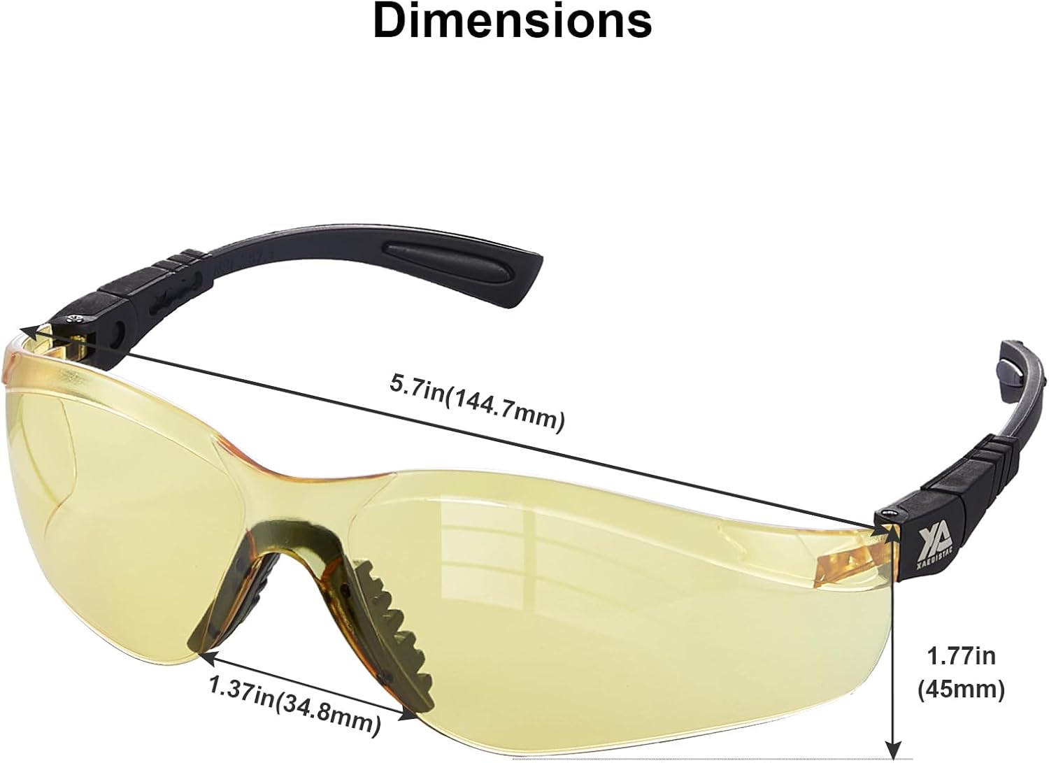xaegistac Shooting Glasses Anti-fog Shooting Range Eye Protection, Adjustable Safety Glasses with Zipper Hard Case