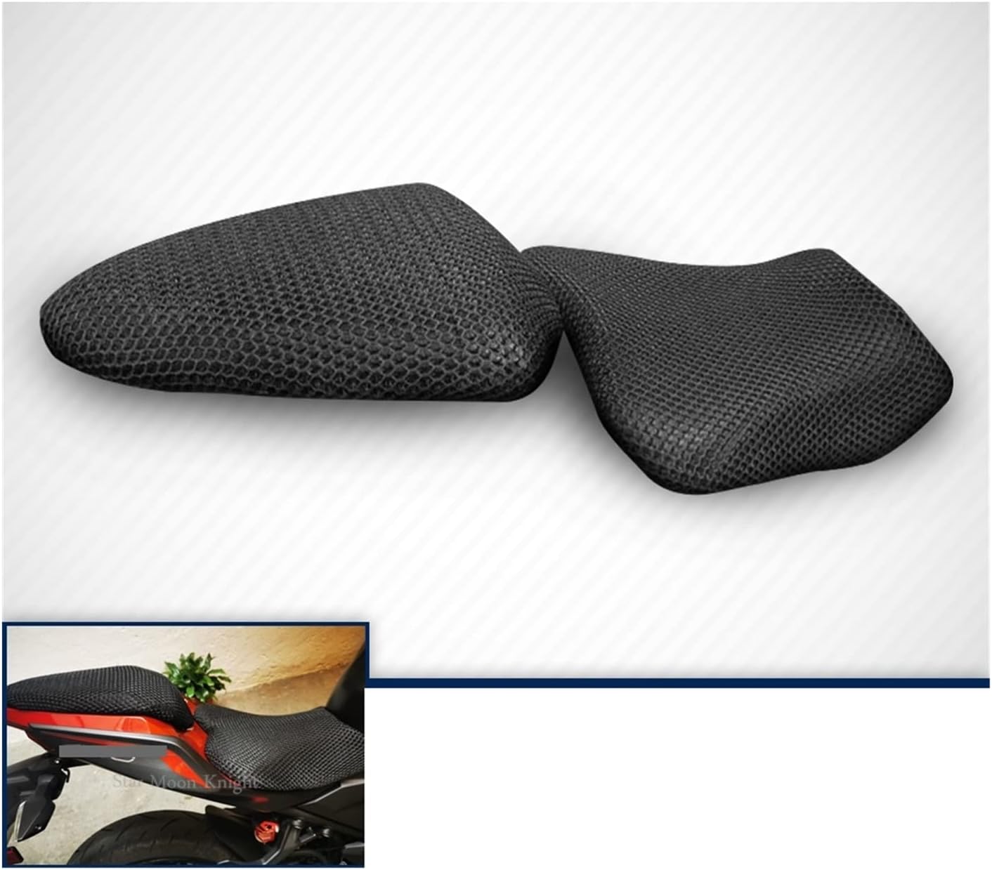 Cojín de asiento de motocicleta para Kawasaki Z900 Z400 ABS 2017 – Asiento trasero Cowl cojín cubierta red 3D malla impermeable protector