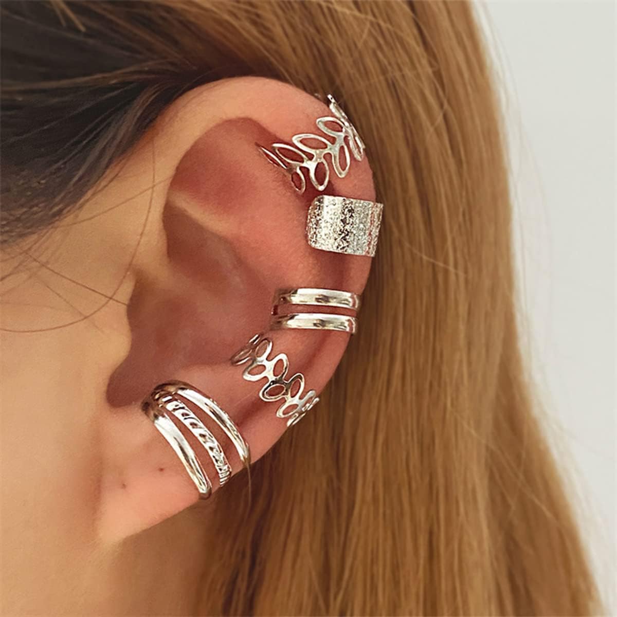 20 piezas de joyas de plata para el cabello para trenzas, diamantes de imitación de cristal, clips de trenza de metal, sin perforación, joyería para