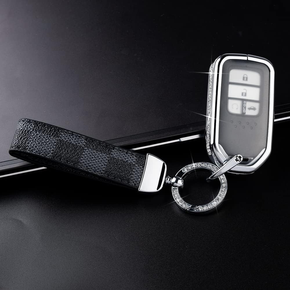 PIFOOG Funda brillante para llavero Honda Accord Civic CRV Pilot HRV Ridgeline HRV Fit Accesorios de pasaporte Funda para llave de coche Smart