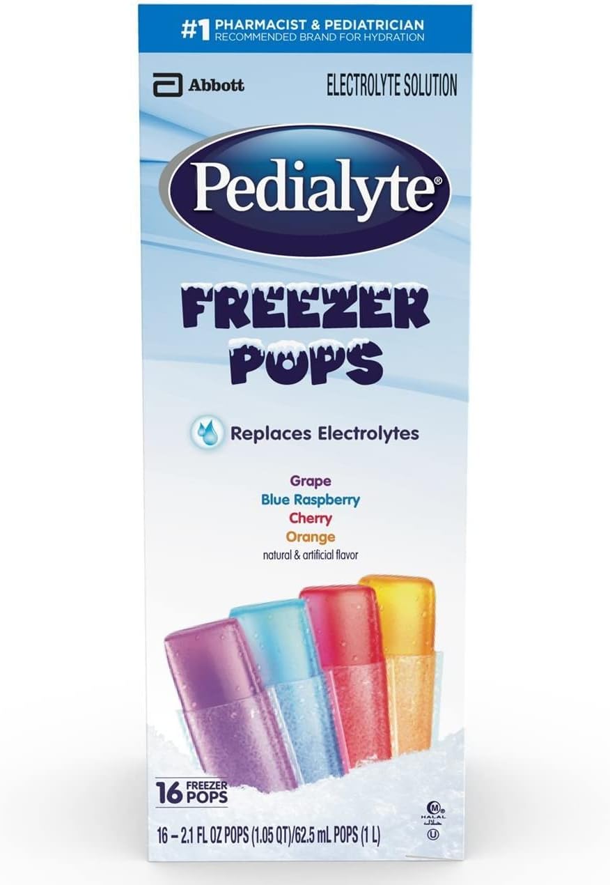 Paletas congeladoras Pedialyte – 16 unidades, paquete de 5