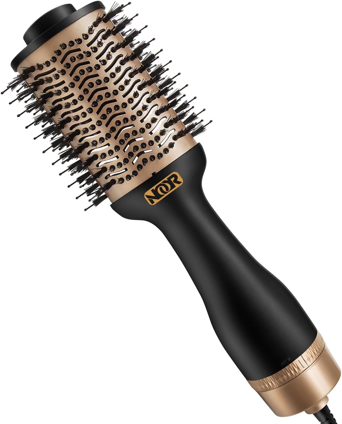 Cepillo secador de pelo 4 en 1 para mujer, alisador de pelo, cepillo secador de pelo voluminizador y estilizador con tecnología de iones negativos,