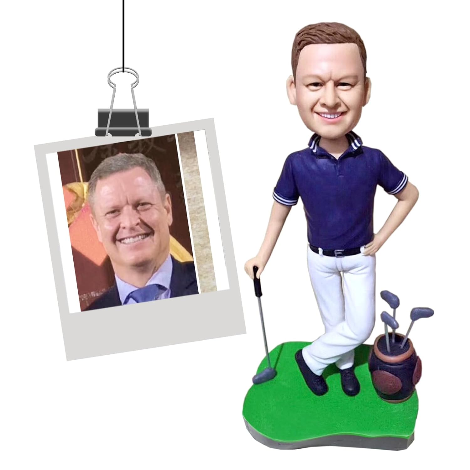 Custom Golfer Bobblehead Figurines Gift for man Personalized Valentines Day Gifts from Photos