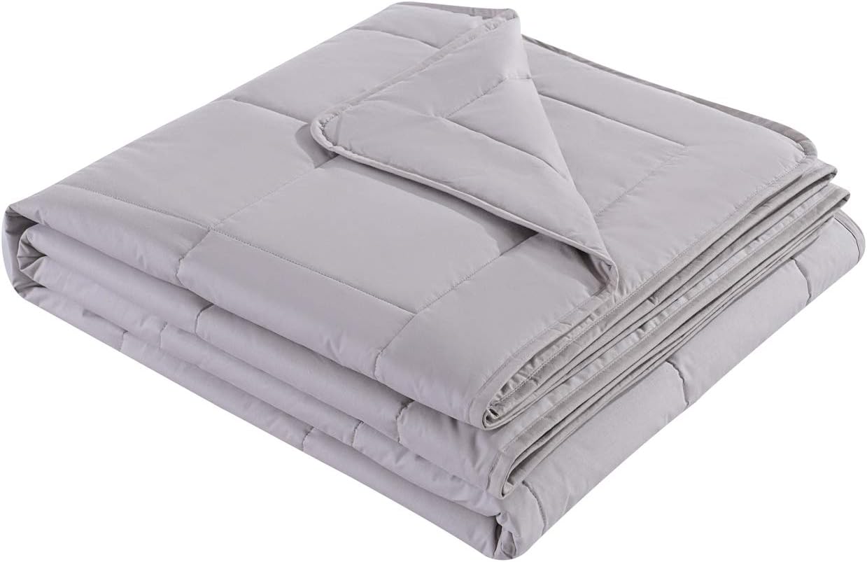 Cottonloft  Cobija rellena de algodón, 100% algodón, Gris, gemelo