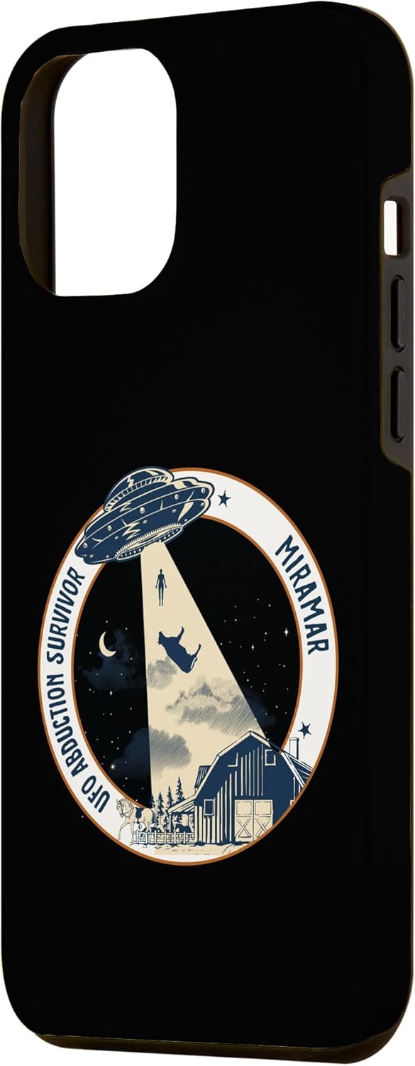 iPhone 14 Pro Max MIRAMAR UFO Alien Abduction Survivor Cow Tractor Beam Case