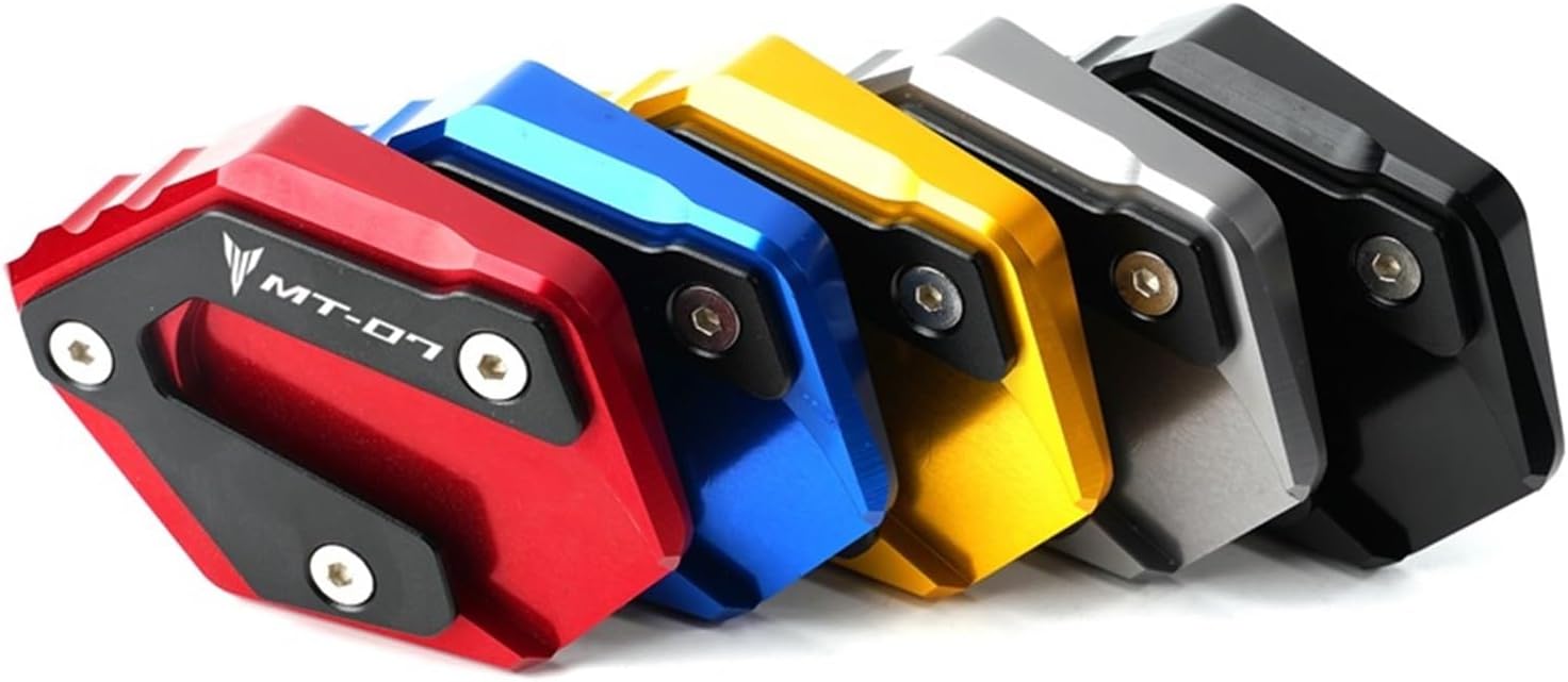 LeosHi Compatible with MT-07 MT 07 XSR 700 XSR700 FZ 07 2014-2022 Motorcycle CNC Kickstand Foot Side Stand Extension Pad Support Plate (Size  MT07