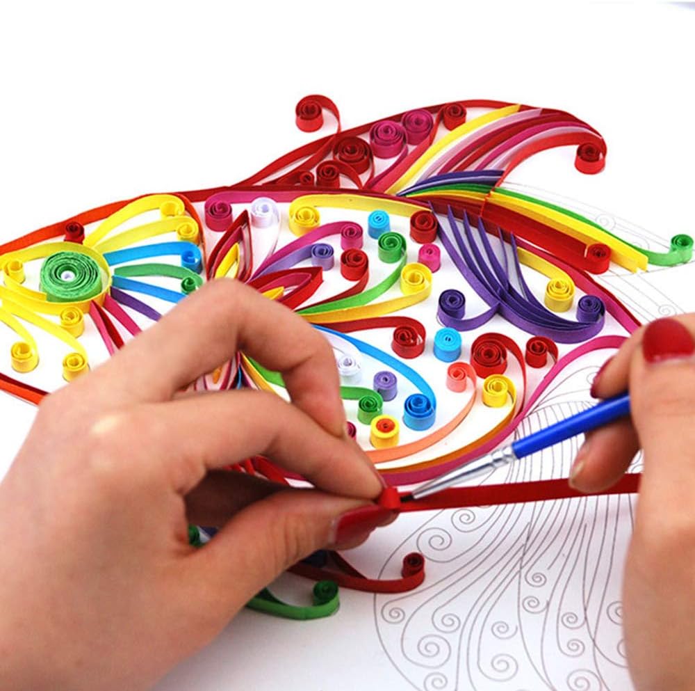 Konsait Paquete de 20 kits de accesorios de papel para plumas, papel de diseño de plumas, suministros para adultos, papel de arte, manualidades,
