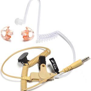 HYS Vigilancia de 0.138 in solo escucha con tubo acústico, auriculares de tubo acústico de 1 cable para conector de audio de 0.138 in, solo recibe HYS Vigilancia de 0.138 in solo escucha con tubo acústico, auriculares de tubo acústico de 1 cable para conector de audio de 0.138 in, solo recibe