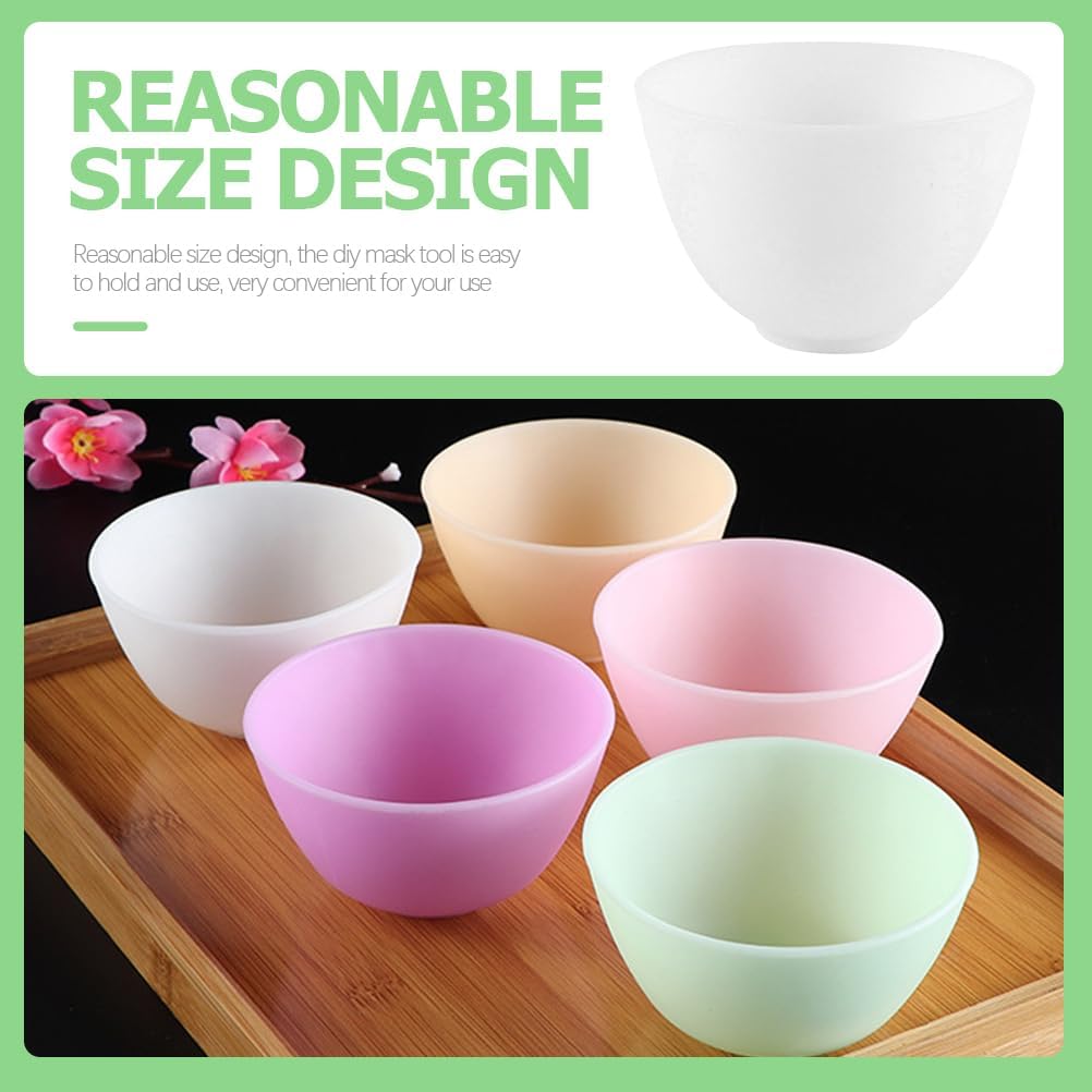 FOMIYES Cuenco de silicona con espátula de silicona, cuencos para mezclar, cuencos de colores reutilizables, tazones de preparación para aperitivos,
