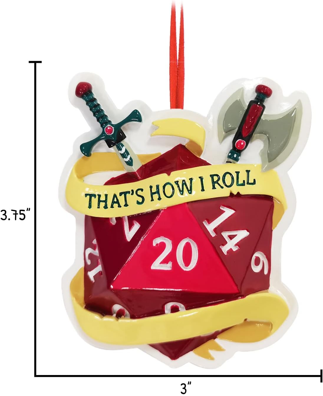 Adornos personalizados de mazmorras y dragones 2024 para árbol de Navidad  Adornos de Navidad DND, adorno D20, adorno de mesa para jugadores, adorno