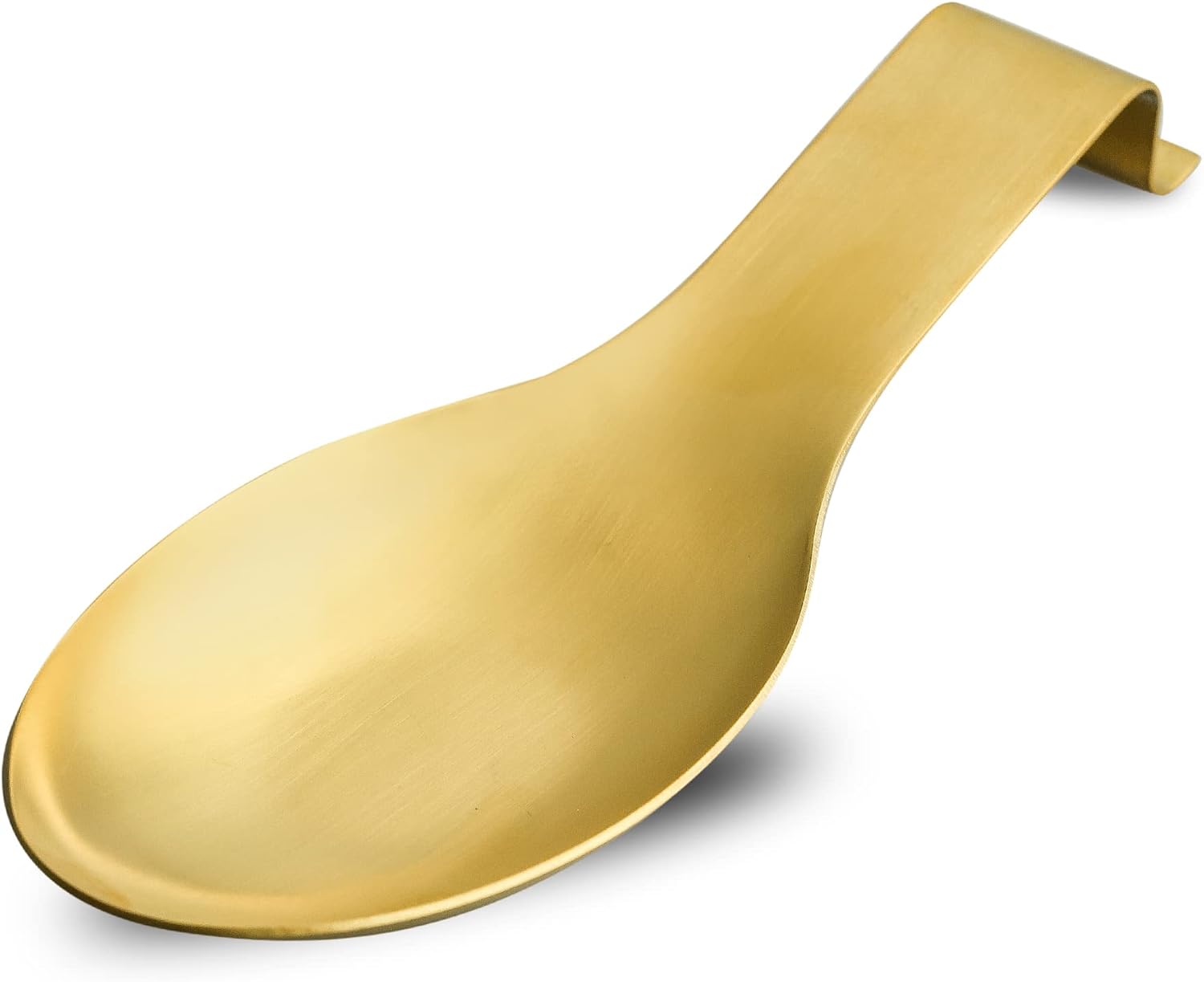 Soporte de cuchara dorado para encimera de cocina