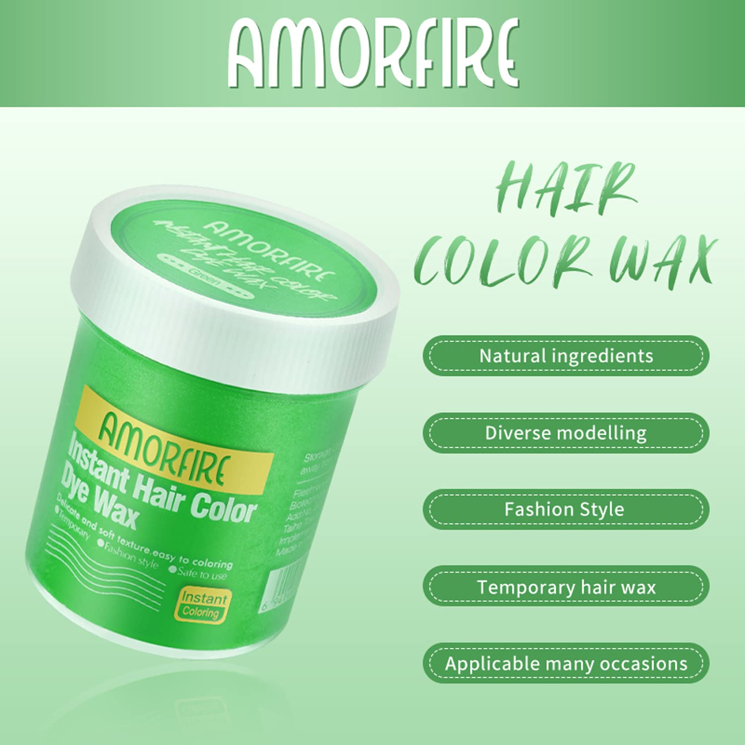 Color temporal para el cabello, tinte mágico para el cabello, color instantáneo, lavable e hidratante, modelado a la moda, colorido, cera de color