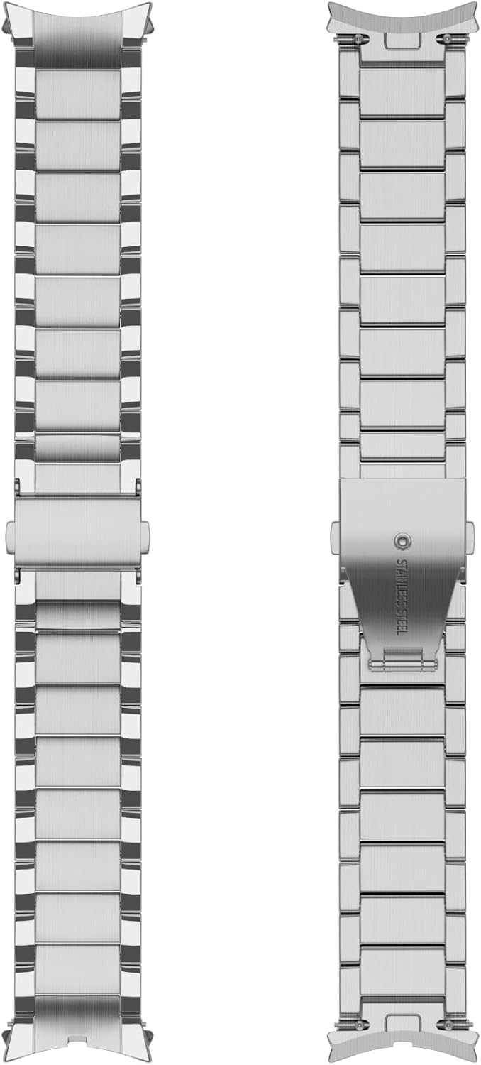 LDFAS Compatible con Samsung Galaxy Watch 6 Classic de 1.77 pulgadas y 1.73 pulgadas, correa de reloj de metal de acero inoxidable de 0.78 pulgadas