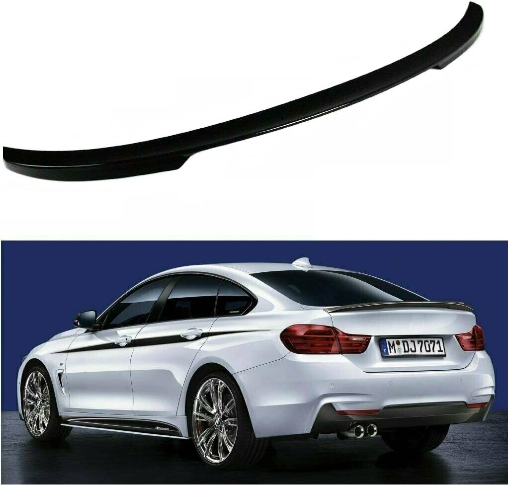Alerón negro brillante 2014-2020 compatible con BMW Serie 4 Gran Coupe Fastback F36 4 puertas modelo 420i 428i 430i 435i 440i xDrive tapa de