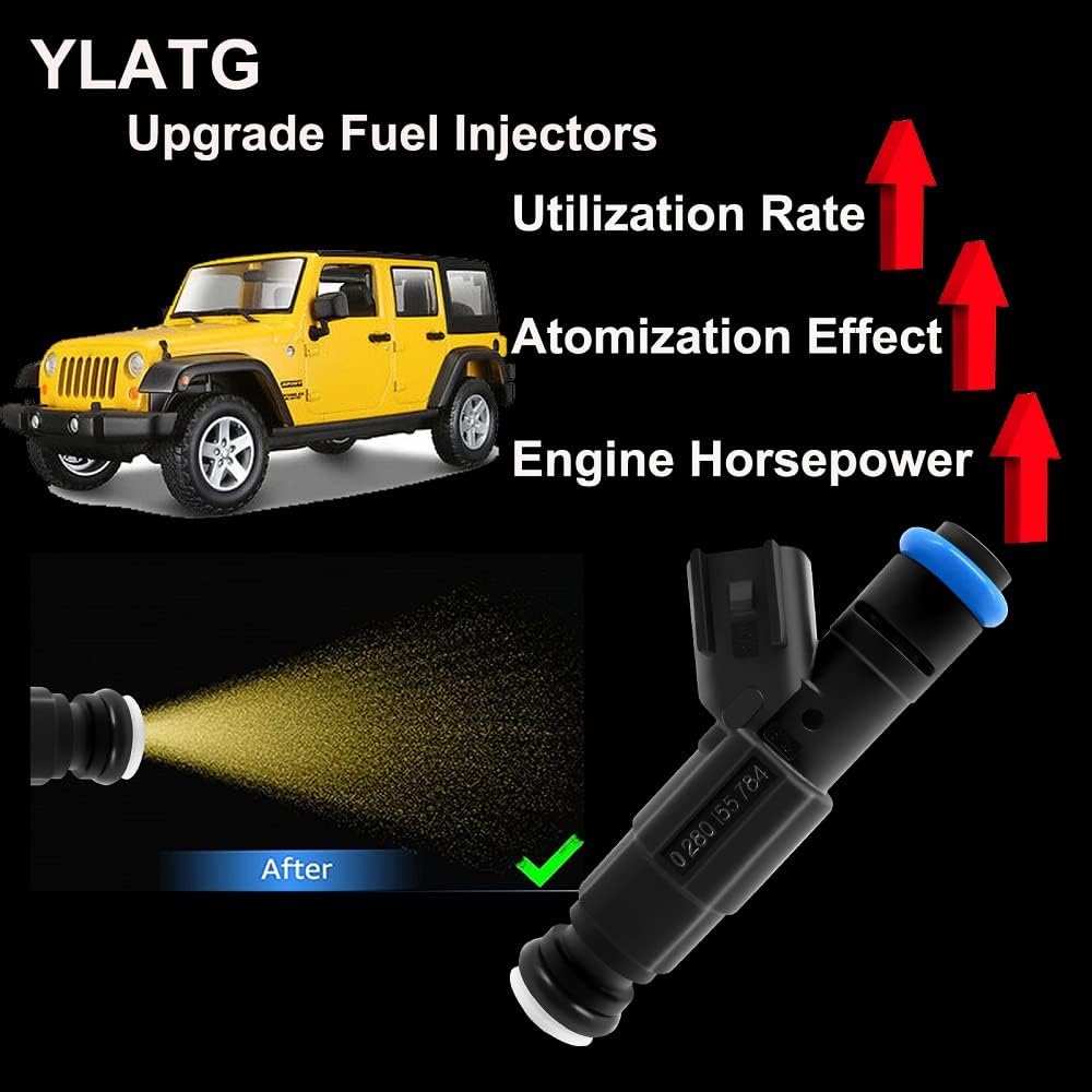 Inyectores de combustible para Jeep Cherokee 1999-2004 Grand Cherokee Wrangler 4.0L para Dodge Ram 1500 2500 3500 5.2L 4854181, 280155784, 4667938