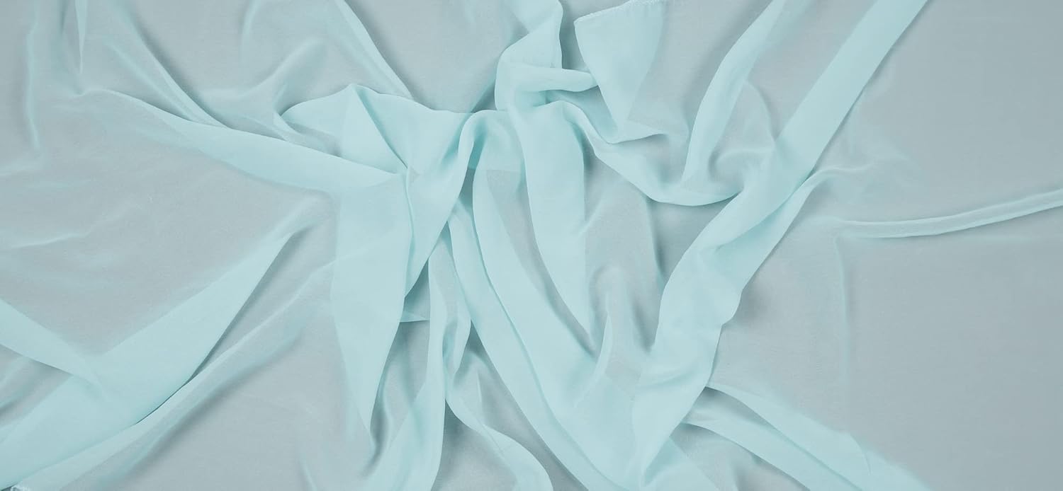 MDS – Paquete de 10 yardas de tela de gasa sólida para novia, perno de tela transparente vintage para vestido de novia, decoración de bricolaje,