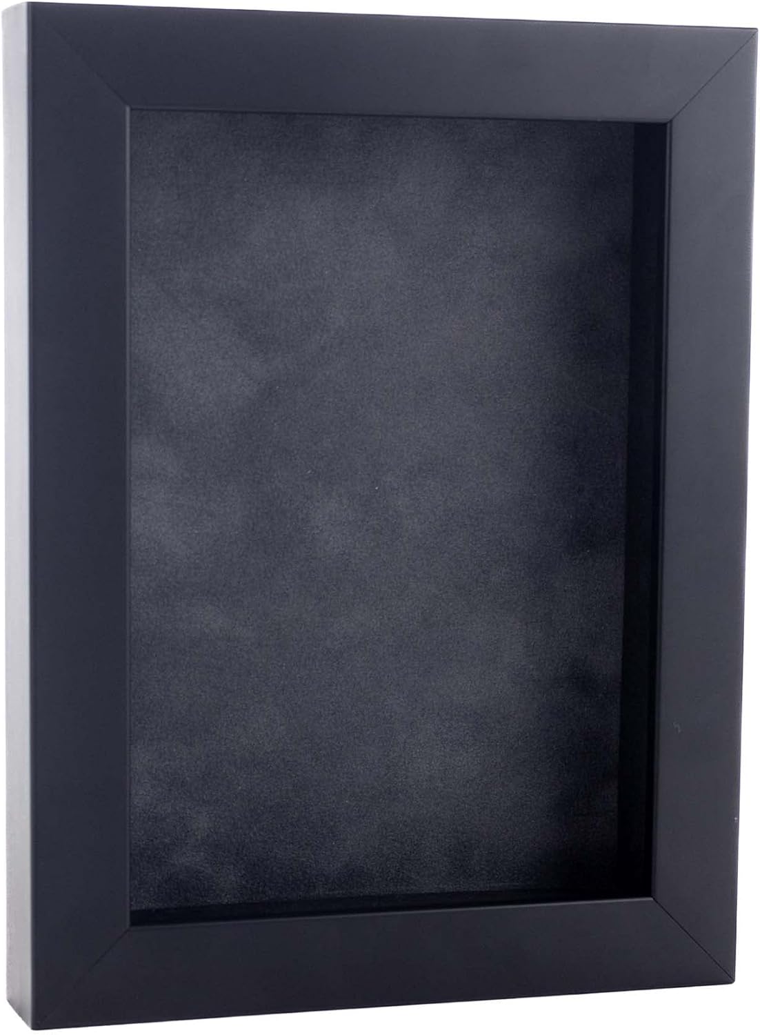 Marco de caja de sombra de 24 x 30 pulgadas, madera negra, con una profundidad de visualización de 34 pulgadas  Incluye un tablero de respaldo sin