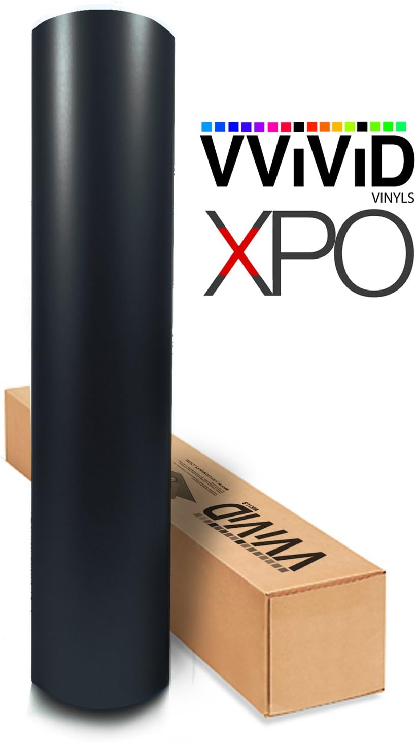 Película negra mate de vinil para automóvil con liberación de aire 3MIL-VViViD8, Negro