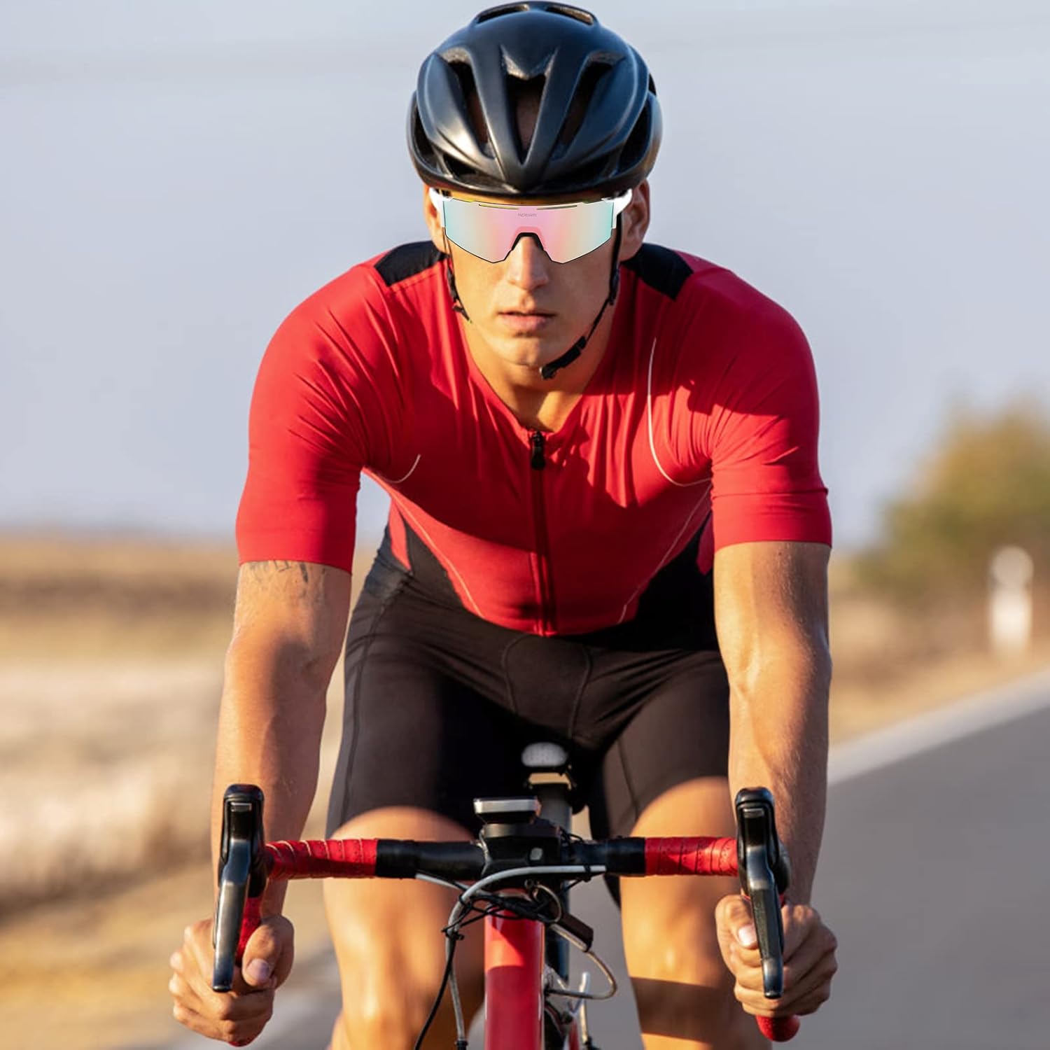 Gafas de sol polarizadas deportivas para hombres y mujeres, UV400, gafas de ciclismo resistentes al viento, para conducir, correr, golf