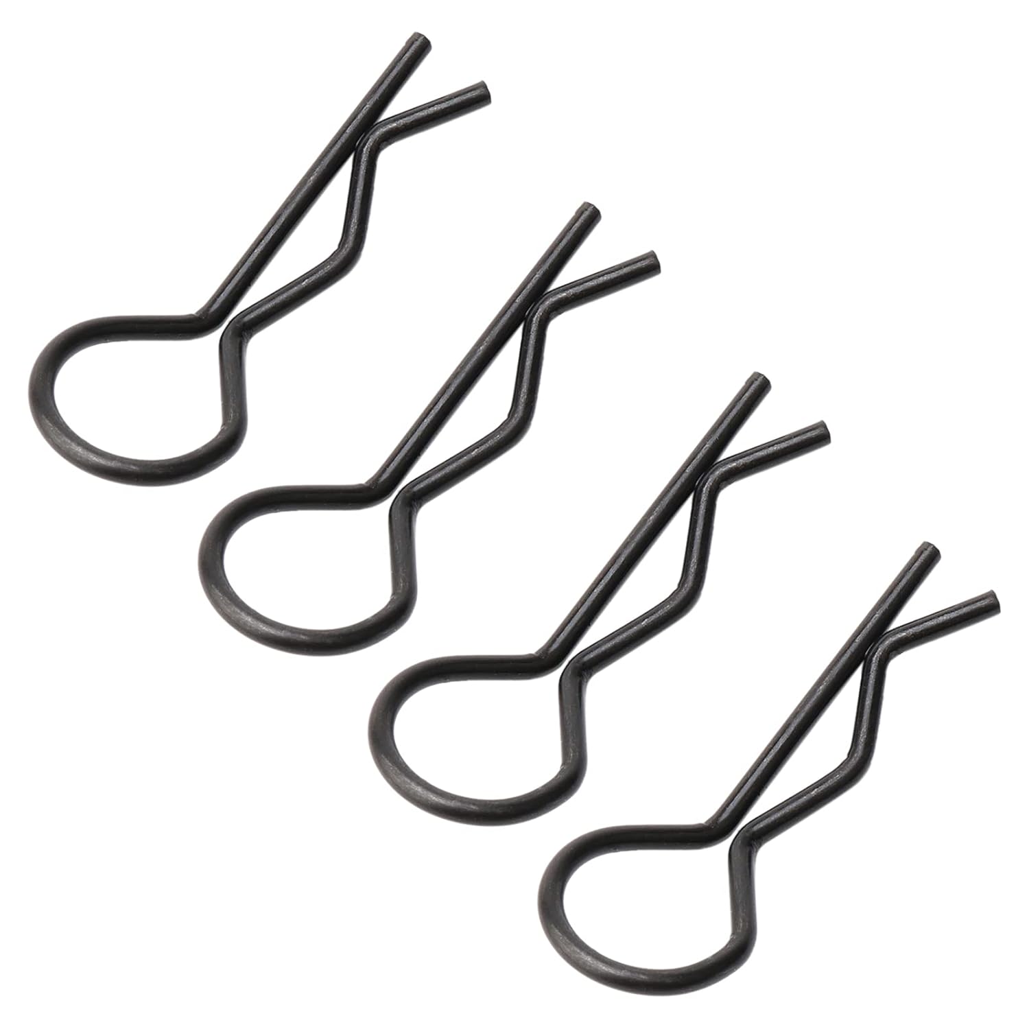 Rchobbytop 100 piezas de clips de cuerpo RC universales Springy R Pines para todos los coches de carretera a escala 18 en carretera Buggy Rock