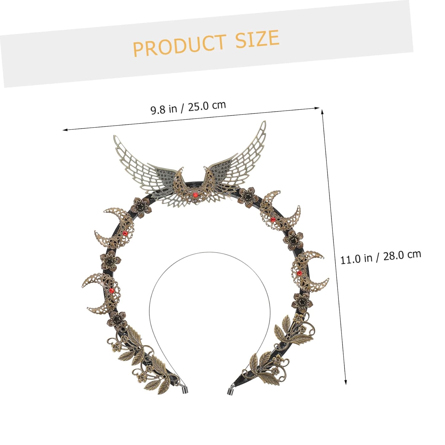 ABOOFAN 3pcs Our Lady’s Headband Wedding Bridal Tiara goddess sun headpiece headpiece elegant headband Moon baroque bridal outfits DIY Party Hair