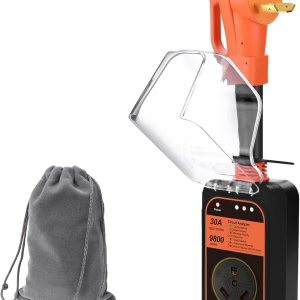 Protector de sobretensiones RV de 30 amperios, 9800 julios mejorados, certificado UL y FCC, RoHS, protector de voltaje de alimentación con cubierta Protector de sobretensiones RV de 30 amperios, 9800 julios mejorados, certificado UL y FCC, RoHS, protector de voltaje de alimentación con cubierta