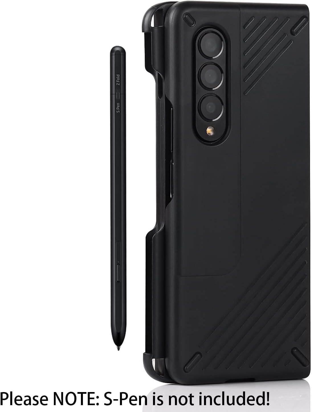 Cavor Funda diseñada para Samsung Galaxy Z Fold 3 con soporte para bolígrafo S, protección de cuerpo completo, antiarañazos, anticaídas, resistente
