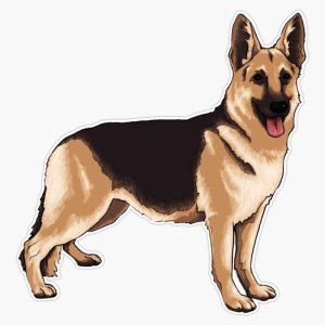 Vinilo impermeable de perro pastor alemán para coche, laptop, pared, ventana, 5 pulgadas Vinilo impermeable de perro pastor alemán para coche, laptop, pared, ventana, 5 pulgadas