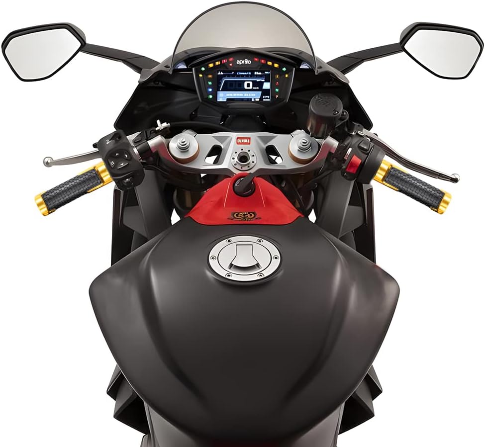 Empuñaduras de mano de 78 pulgadas 0.866 in antideslizantes universales de aluminio y gel de goma para manillar para moto