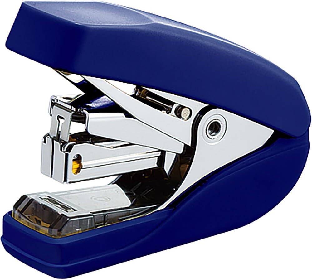 Kokuyo Power Latch Kiss Grapadora, Racchikisu, tipo plano, No. 10, encuadernación de hasta 32 hojas, azul, importación de Japón (SL-MF55-02B)