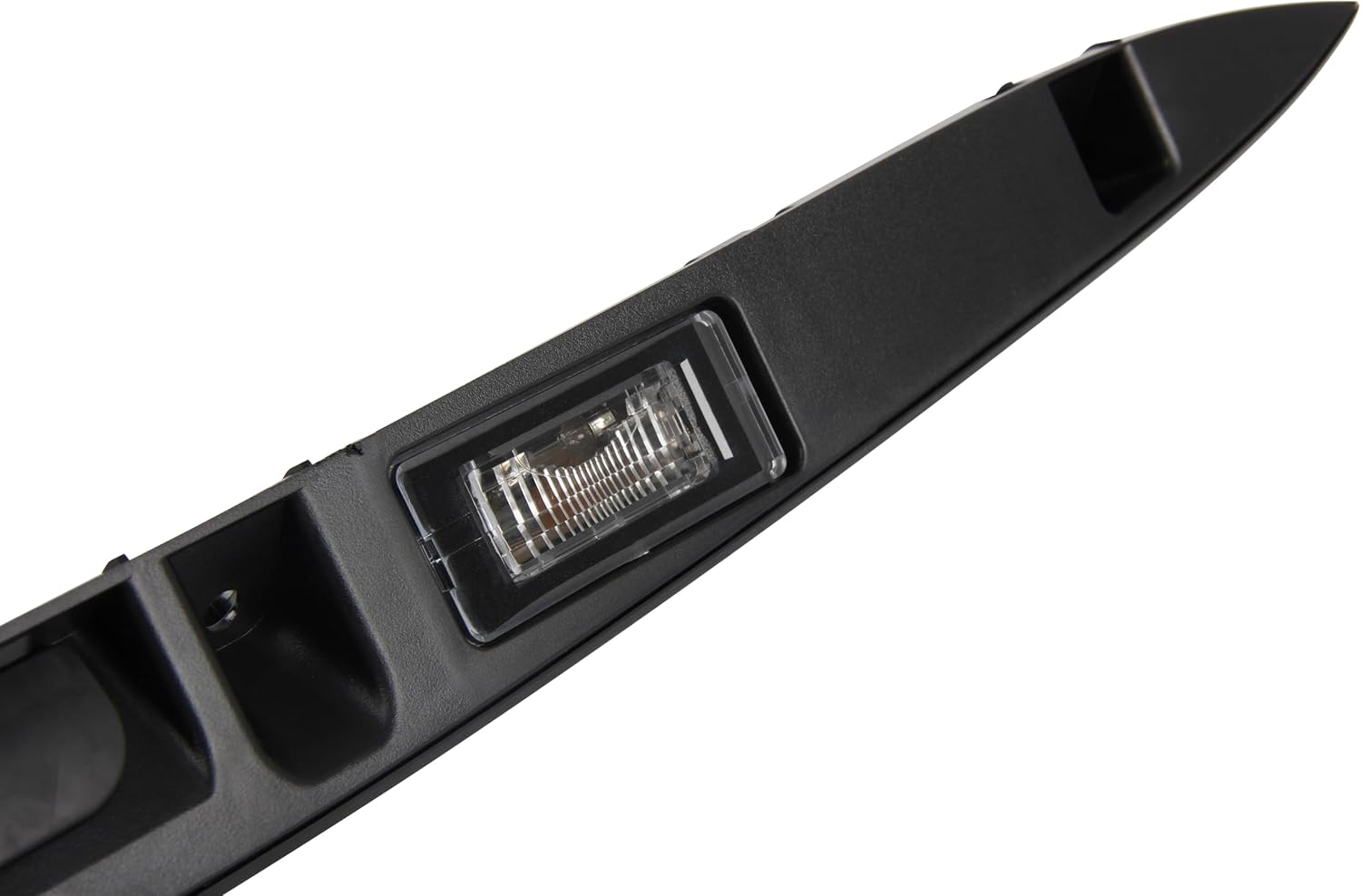 DOCAS Manija de escotilla trasera del maletero con lámpara, tapa negra para portón trasero, manija de liberación de la puerta trasera compatible con