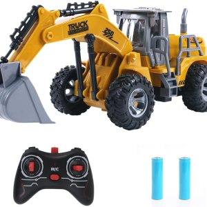 Excavadora Rc funcional de 5 canales, vehículos de construcción a control remoto con luces, excavadora de control remoto para niños de 4 a 7 años, Excavadora Rc funcional de 5 canales, vehículos de construcción a control remoto con luces, excavadora de control remoto para niños de 4 a 7 años,