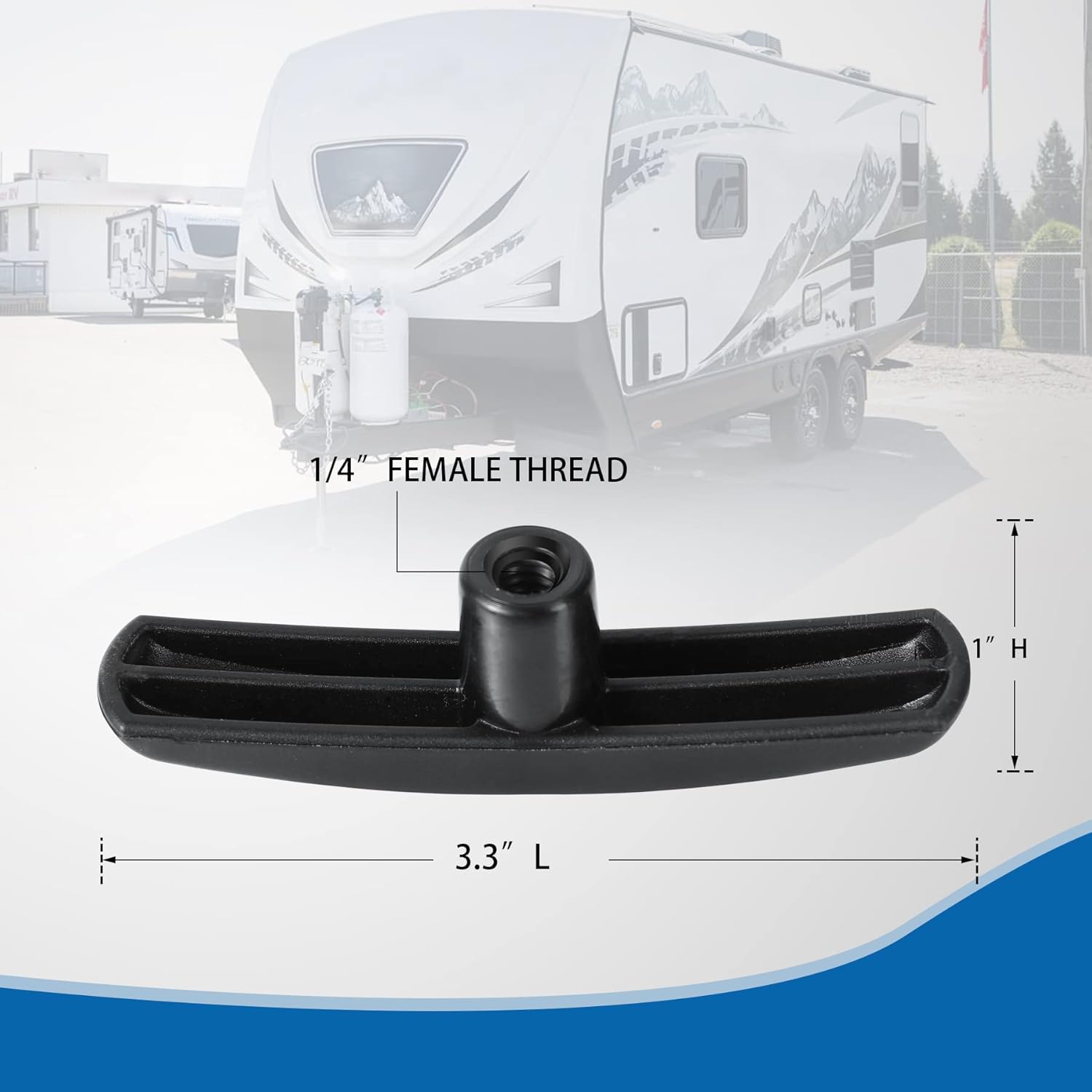 Manijas de válvula de alcantarillado RV de repuesto para válvula de tanque negro de 1 12 pulgadas, 2 pulgadas y 3 pulgadas, compatible con la