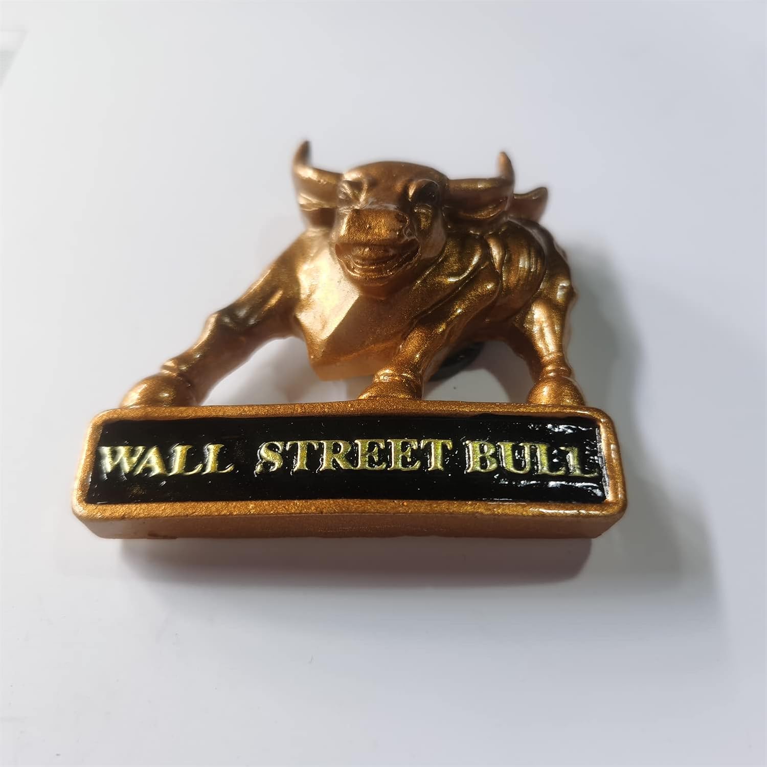 Imán de nevera 3D de Wall Street Bull de Nueva York, Estados Unidos, regalo de recuerdo de resina, hecho a mano, imán para nevera de Nueva York,