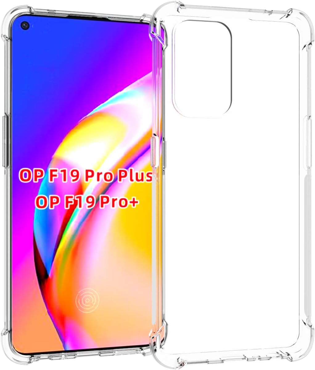 Funda para Oppo Reno 5Z  Oppo F19 Pro PlusOppo A94 5G  Oppo A95 5G Transparente TPU Cuatro Esquinas Funda Protectora Transparente Suave