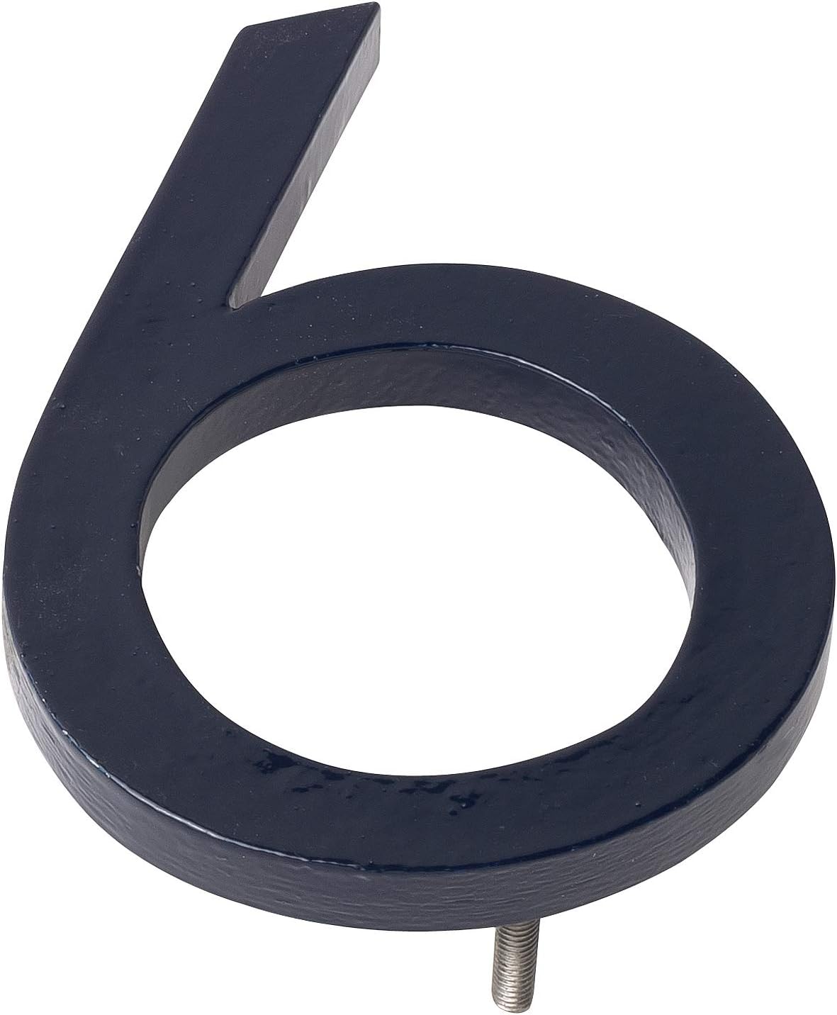 Montague Metal Products MHN-06-F-NY1-6 Números flotantes modernos de aluminio cepillado sólido, 6 pulgadas, azul marino recubierto de polvo