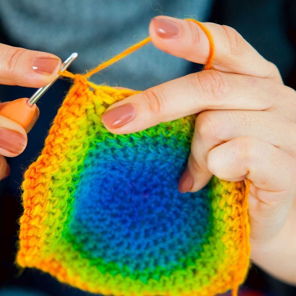 100% algodón multicolor degradado de lana de algodón arco iris suave hilo de algodón cálido 3.53 oz hilo de pastel de gasa de algodón caliente DIY