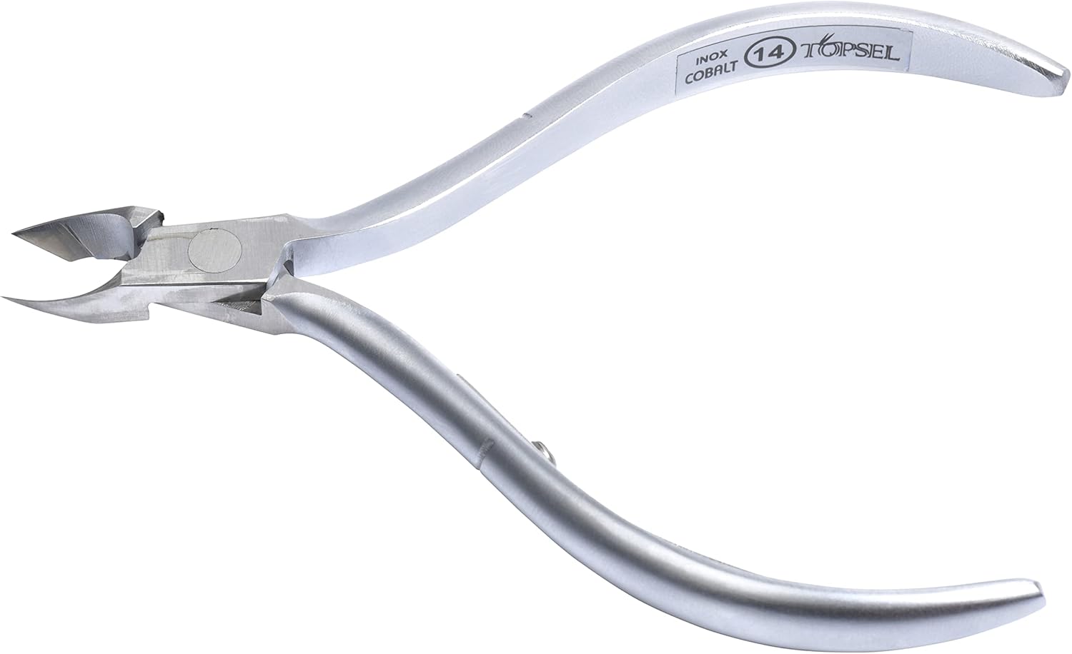 Pinza de cutícula de acero inoxidable de cobalto Inox # 14 12 mandíbula