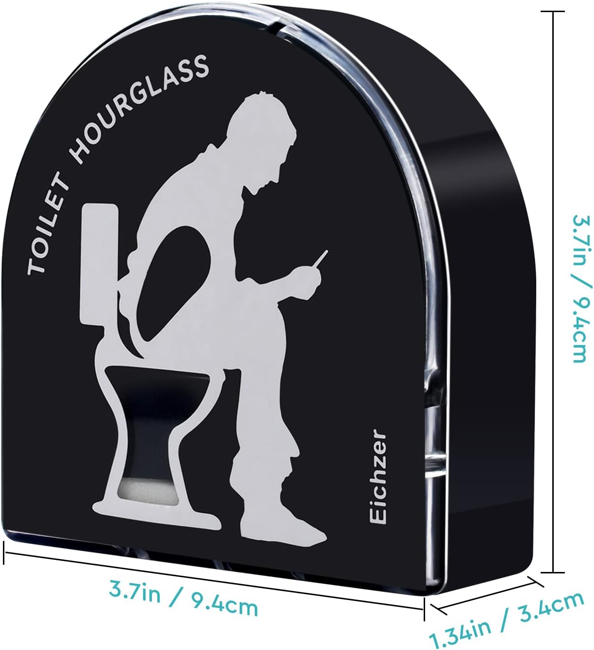 Reloj de arena para inodoro, temporizador de baño de alta calidad, vidrio de arena de unos 5 minutos, divertido regalo de broma para hombres,