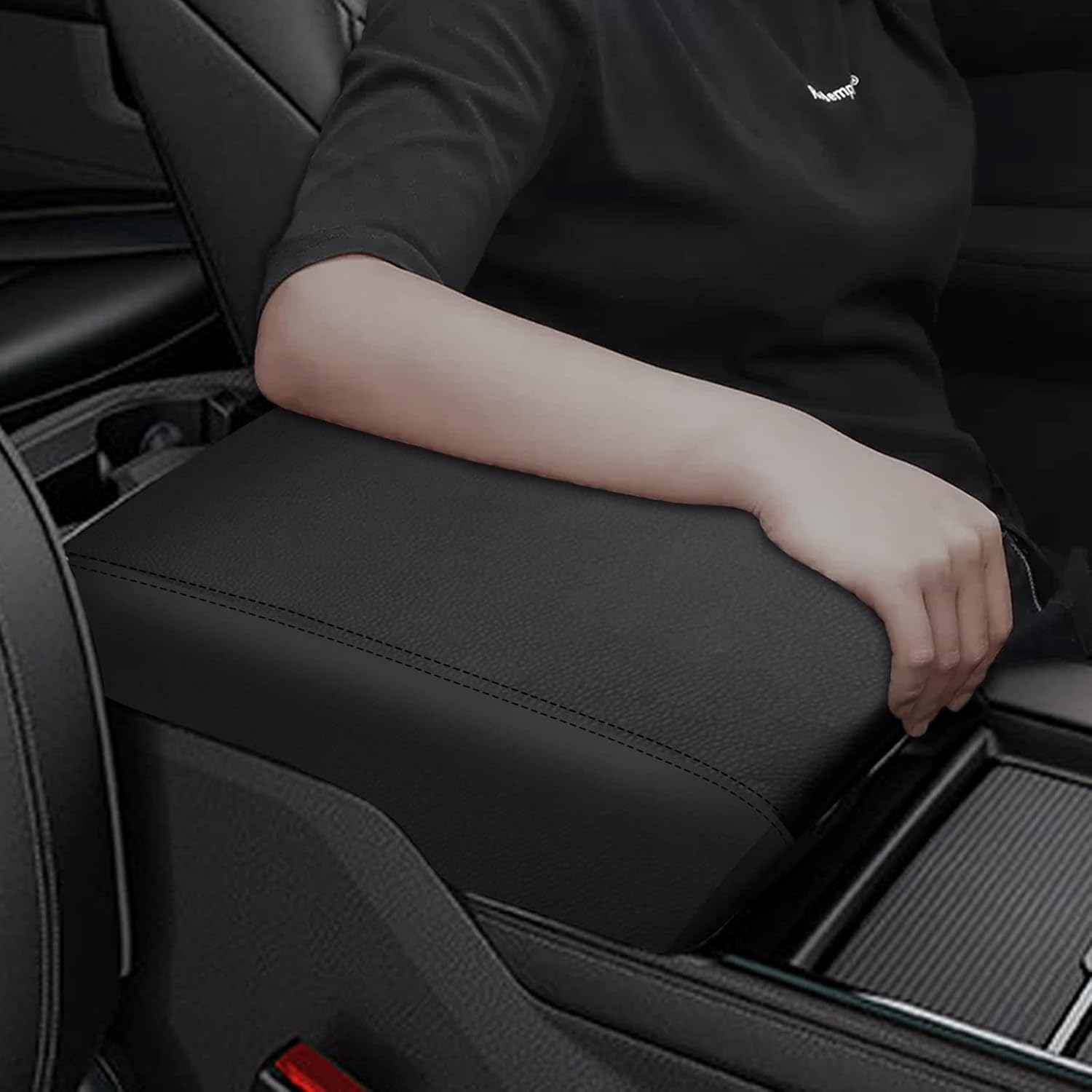 YOFAMO Funda de consola central, antiarañazos, de piel, impermeable, protector de reposabrazos para Dodge RAM 1500, 2500, 3500, 2019, 2020, 2021,