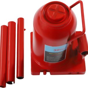 Gato de botella soldado hidráulico de 30 toneladas (66,138 libras) de capacidad para reparación de automóviles y elevación de casa, rojo Gato de botella soldado hidráulico de 30 toneladas (66,138 libras) de capacidad para reparación de automóviles y elevación de casa, rojo
