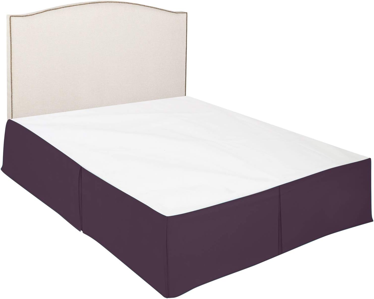 Nestl – Falda de cama plisada de fácil ajuste, con caída a medida de 14 pulgadas y pliegues, microfibra suave de doble cepillado y con calidad de