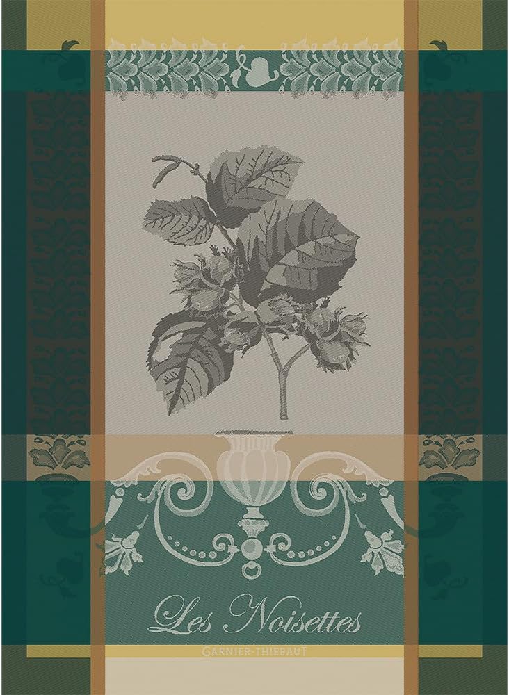 Garnier Thiebaut – Toalla de cocina francesa jacquard 100% algodón, colección de verduras (Les Noisettes Boise)