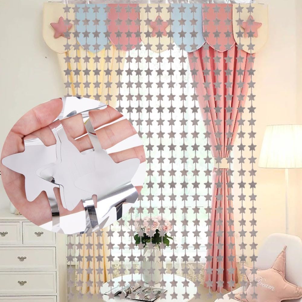 Abien Cortinas de flecos de papel de aluminio metálico con flecos de oropel para puerta de fiesta, serpentinas brillantes, decoraciones de fiesta