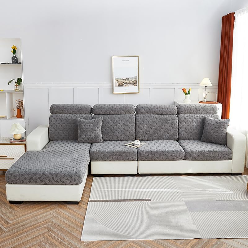 APEXBOUND Nolan – Funda de sofá interior mágica, fundas de cojín para sofá modular en forma de L, funda elástica para decoración de muebles del