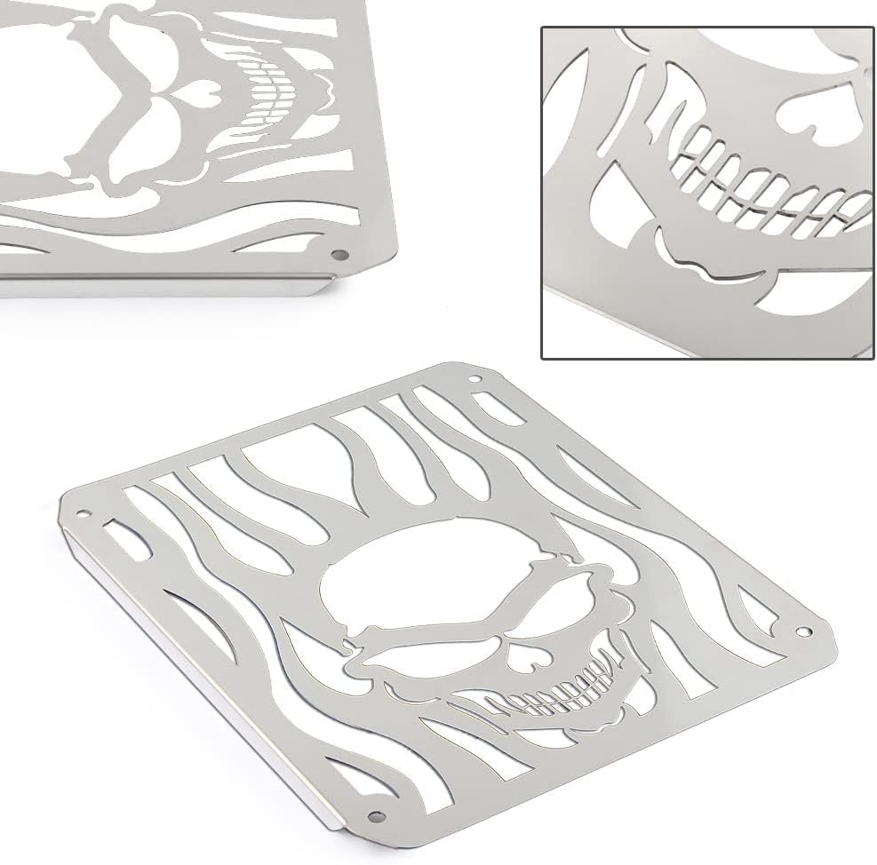 SKULLFIRE – Cubierta de radiador para motocicleta, protector de parrilla para parrilla, protector de refrigerador, compatible con Kawasaki Vulcan