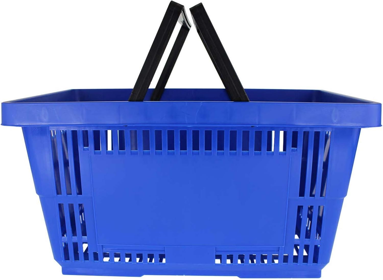 Cestas de compras de plástico con asas  Cantidad 1  Color Azul  Tienda al por menor reutilizable ecológica  Mejor que las bolsas de papel o plástico