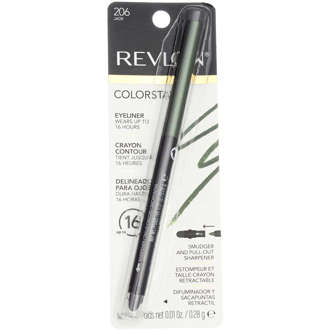 Rev Clrsty 206 Eyelnr Jad Size .01z Revlon Colorstay 206 Delineador de ojos Jade .01z