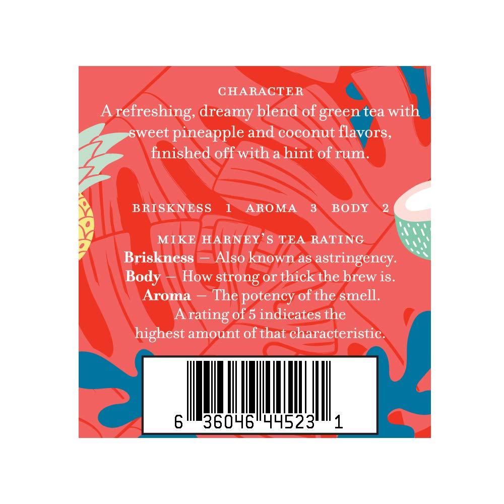 Harney & Sons Island Dreams  Té verde de hoja suelta de 3 onzas con coco