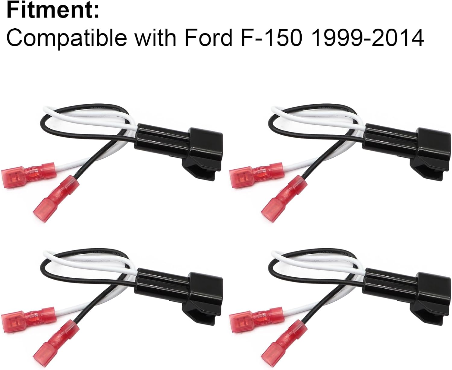 4 adaptadores de arnés de altavoz de puerta delantera y trasera compatibles con Ford F-150 1999 2000 2001 2002 2003 2004 2005 2006 2007 2008 2009